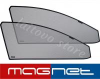 Kia Sportage (2004-2010) комплект бескрепёжныx защитных экранов Chiko magnet, передние боковые (Стандарт)